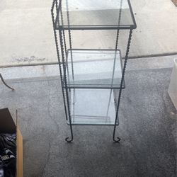 Metal Stand The Three Glass Shelves $4