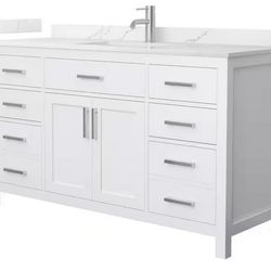 Wyndham Collection Beckett 60 in. White Vanity 