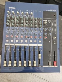 Yamaha MG12/4 analog mixing console.