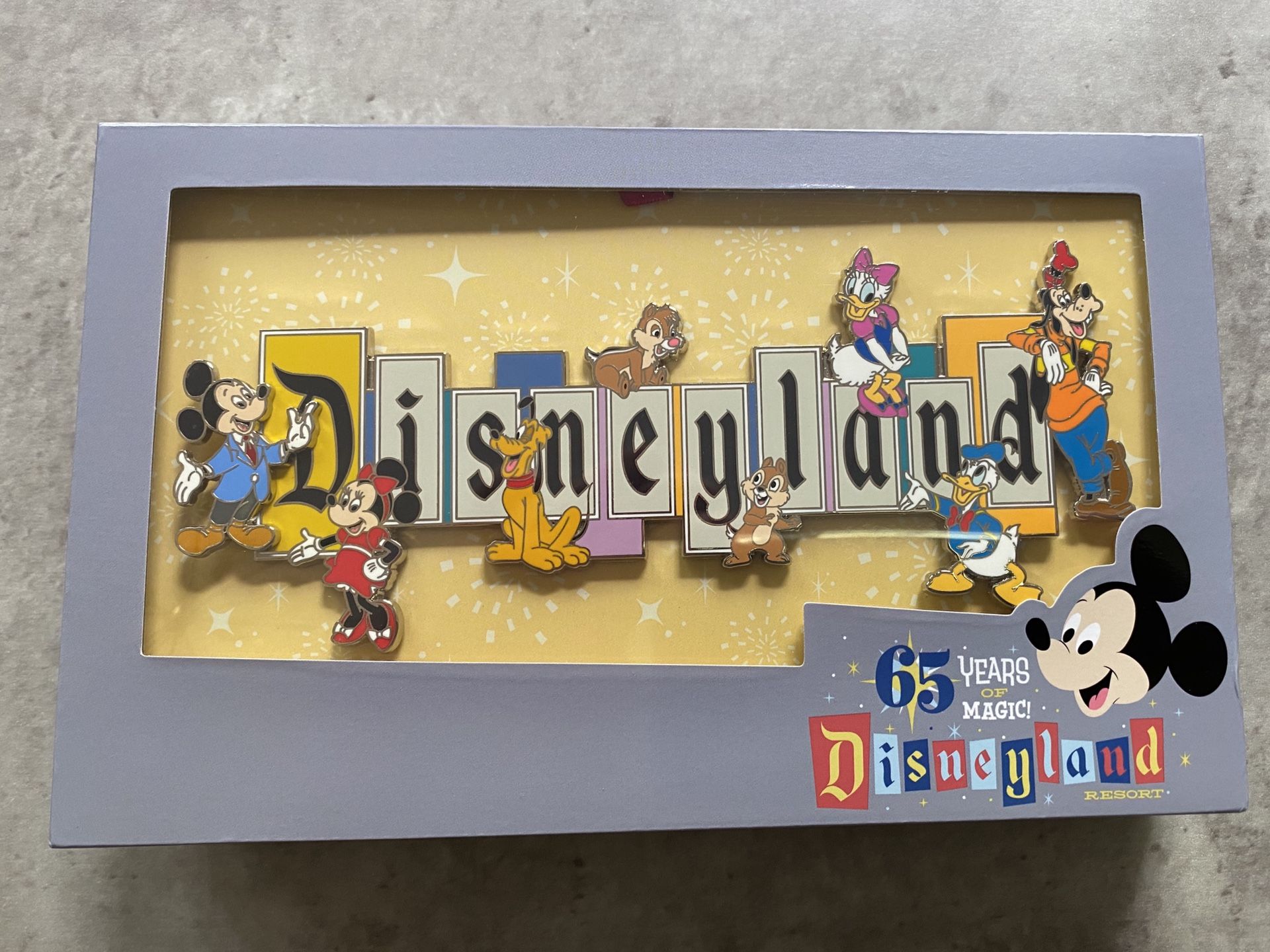 Disney Disneyland 65th Anniversary Marquee Boxed Jumbo Pin