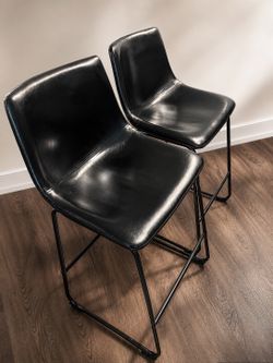 Set of Modern Black Bar Stools - Great Condition!