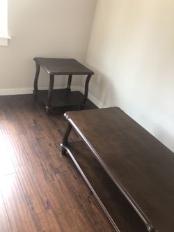 Brand New Cherry Coffee Table And Matching Side Table 