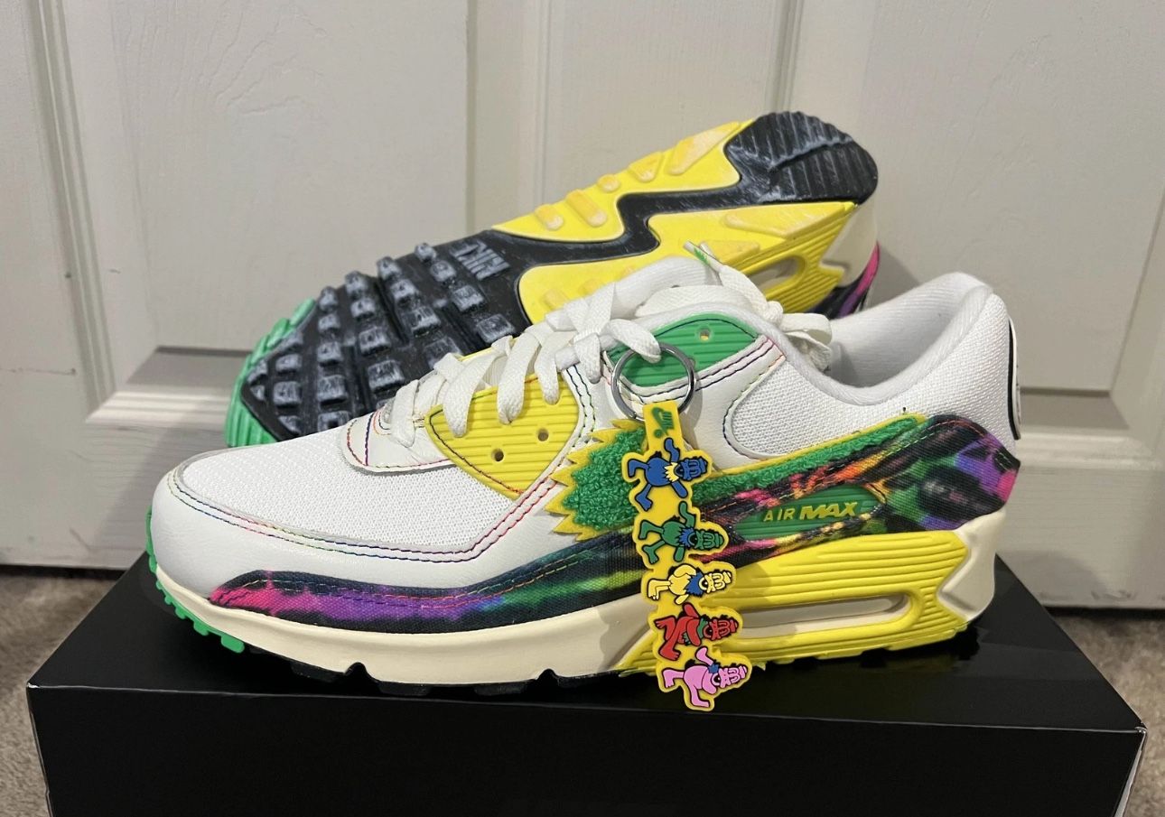 Nike Air Max 90 x Univ of Oregon x Grateful Dead -Size 10M