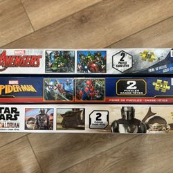 6 Lenticular Puzzles Avengers Spider-Man Mandalorian