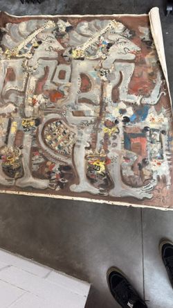 Original Balinese Painting on Canvas – Signed 1988, Rudana Fine Art Gallery, Ubud