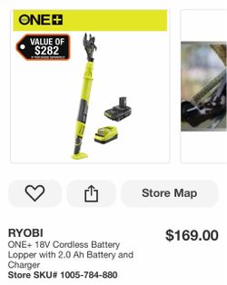 Ryobi ONE+ 18V Cordless Battery Lopper Kit