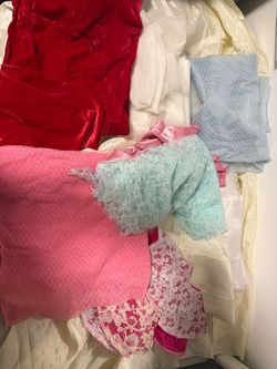Vintage Large pieces of Fabric scraps Bundle of 10+ lace fabrics in various colors and patterns variety of lace, satin, organza, tulle, velvet great f