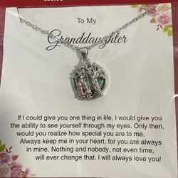 New Granddaughter Necklace & Card- Tree of Life Love- Fashion Jewelry