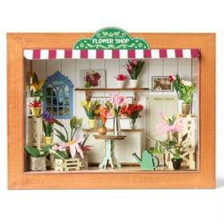 DIY 3D Miniature Flower Shop Craft Kit - Mondo Llama
