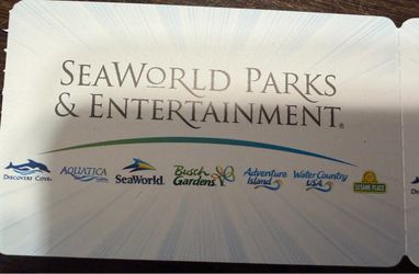 Sea world tickets 3 available I’m at the park today