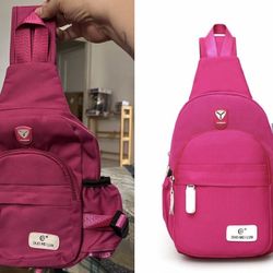 Duo Mei Lun Cross Body Backpack Purse PINK