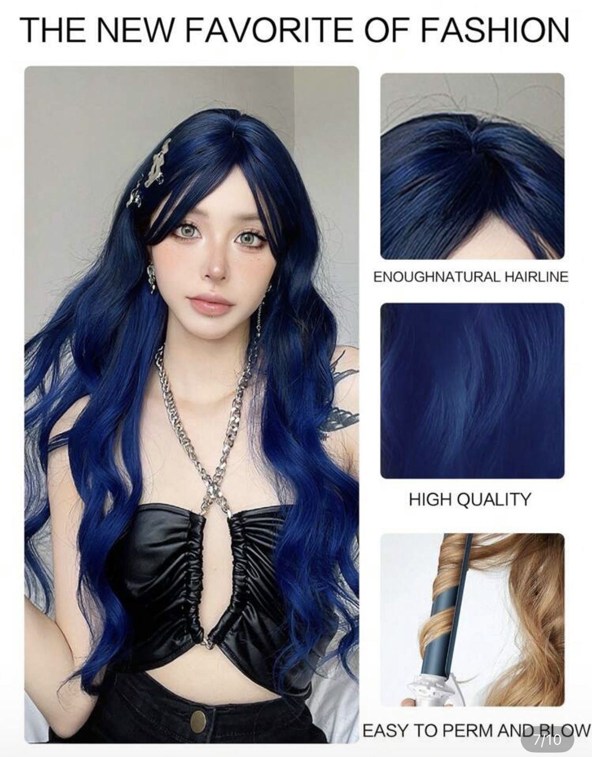 Dark Blue Wig