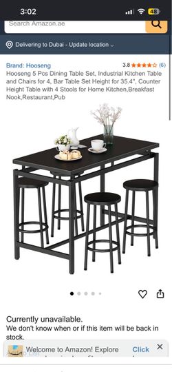 BLACK DINNING TABLE