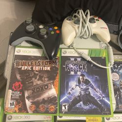 Xbox 360 With  2 Controllers And All The Games