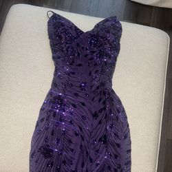 Lulu’s Sequin purple dress