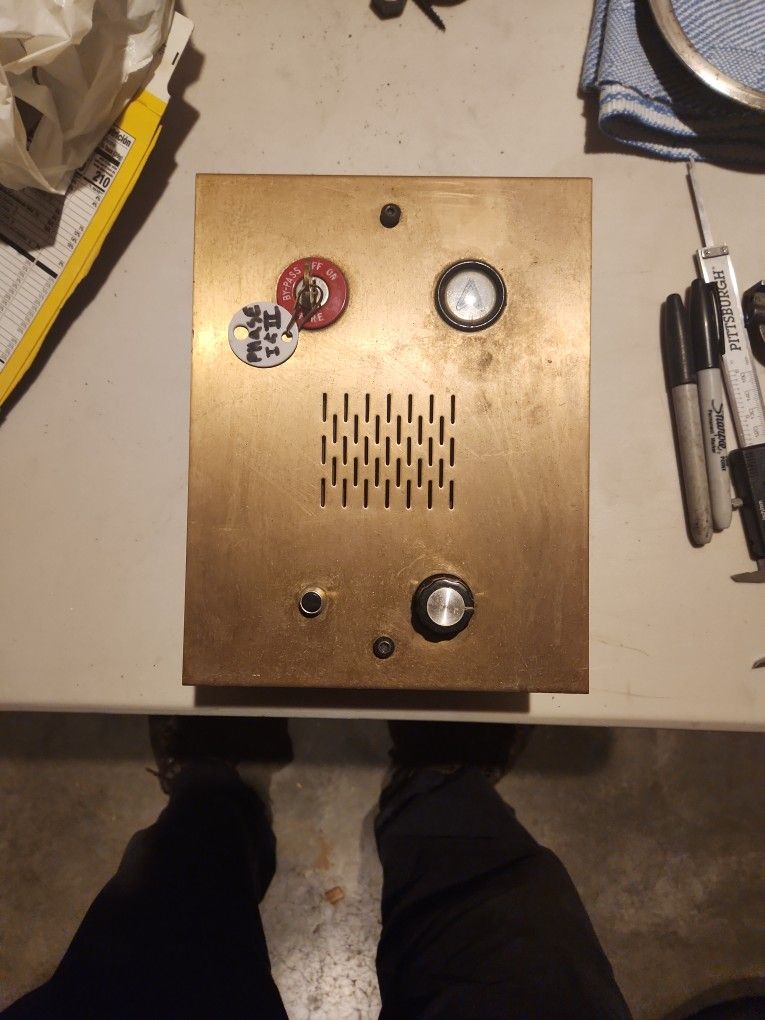 Vintage Dover Elevator Lobby Button Panel With Intercom & Fire Recall