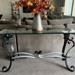 Metal Glass Table 
