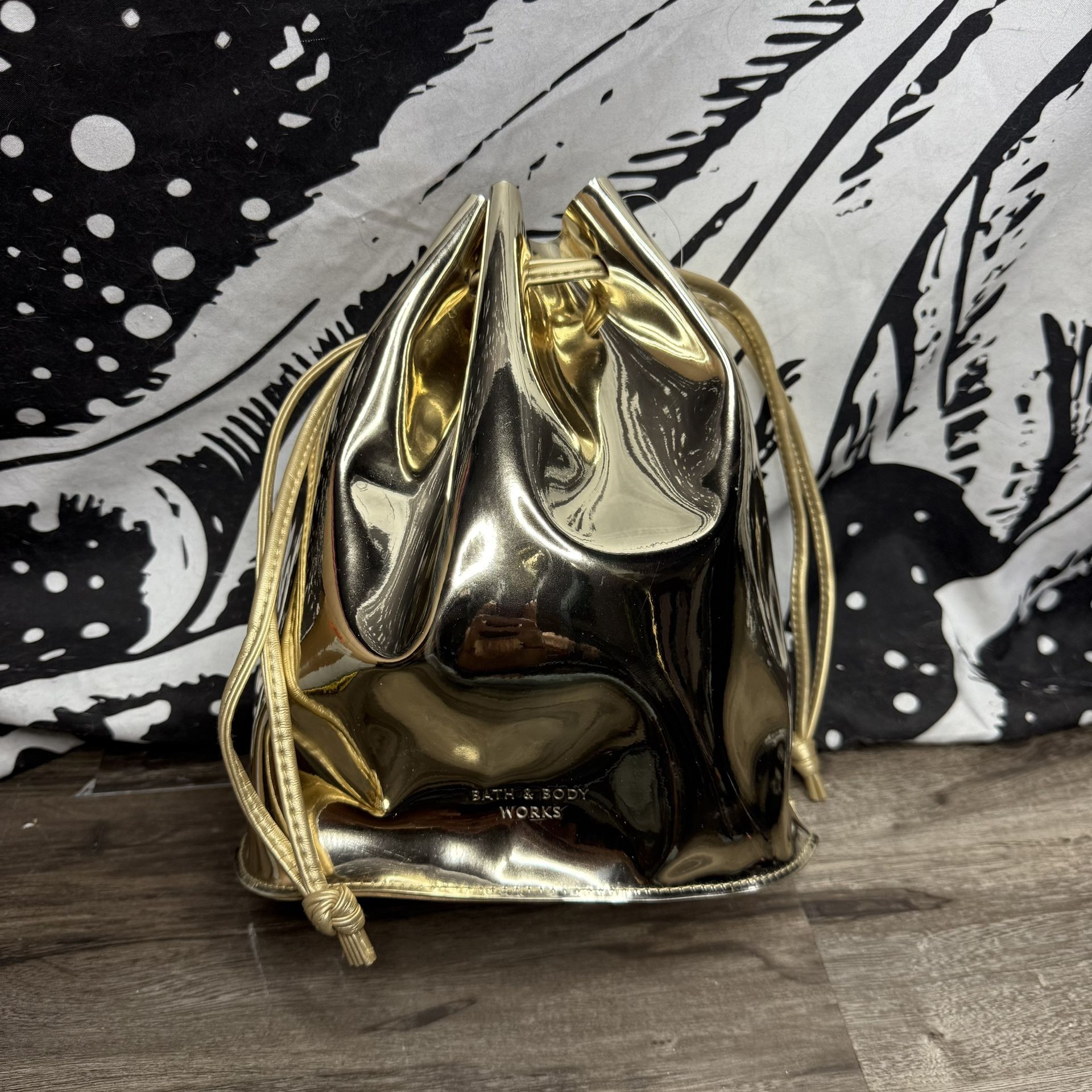Bath & Body Works Metallic Gold Cosmetic Bag