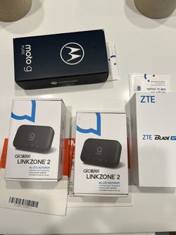 Android Motorola G Cell Phone / ZTE Blade A 7  & Alcatel Boost Mobile Hotspots