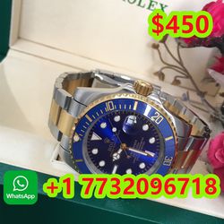 Rolex Men's Watches Submariner Two Tone Blue Automatic 40mm Ref Box