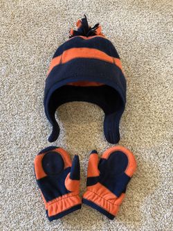 Baby Hat Mittens , Toddler Hats Mittens, Pom-Pom Beanie