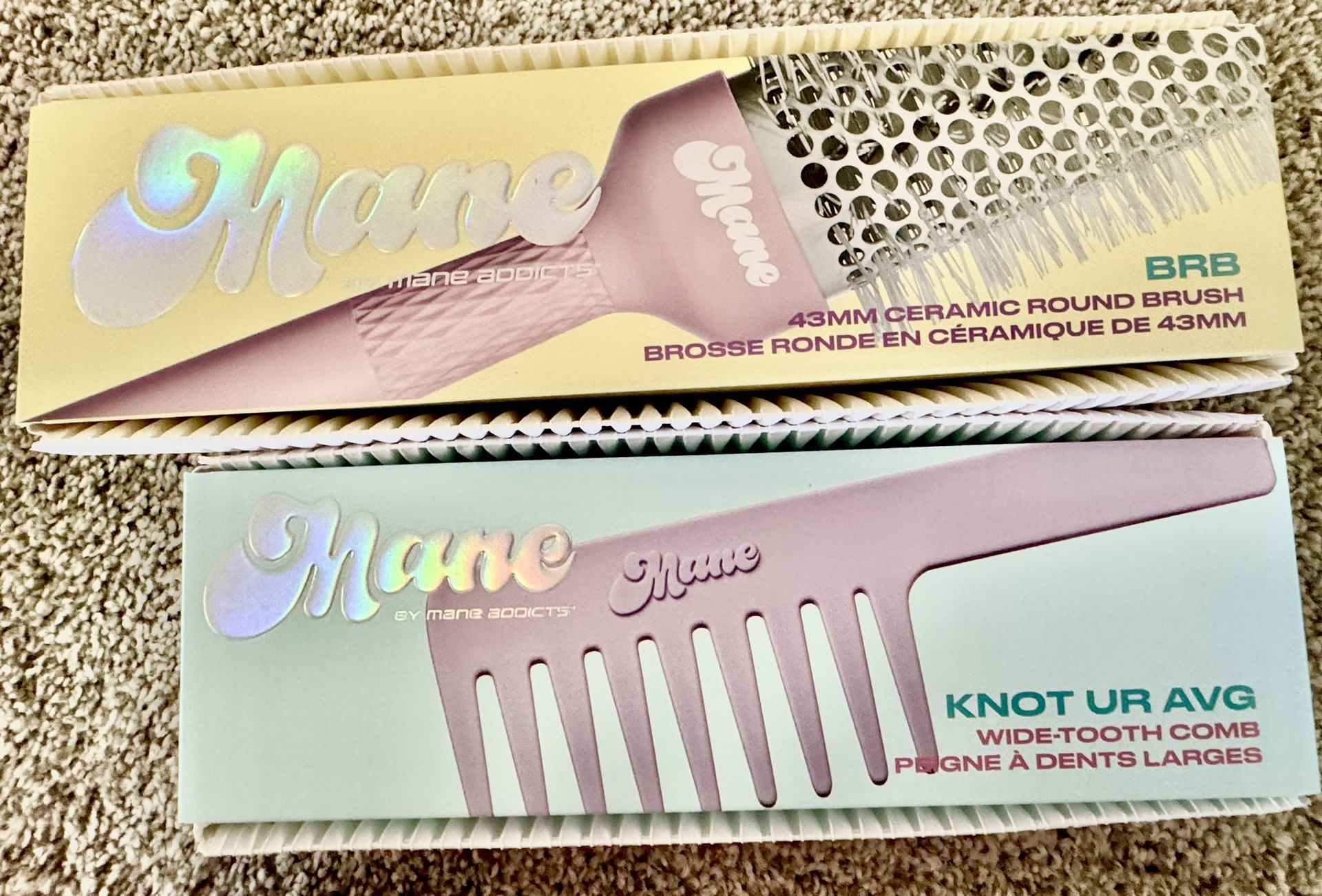 Round Hair Brush + Wide Comb