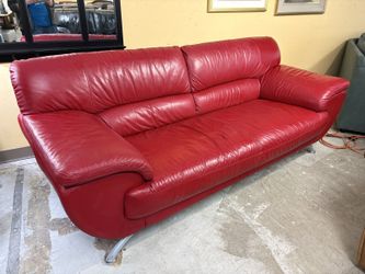 Cherry Red Contemporary Sofa