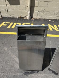 Stainless Steel In Wall Type Trash Pail Very Expensive. I Have Two Of Them Both Of Them For $50.