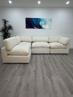 Sectional Cloud Couch Creme Color BRAND NEW Sofa FREE DELIVERY