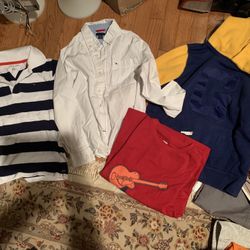 Boys Size 8-10 Clothing (polos, White Dress Shirt, T Shirt, Gap Hoodie)