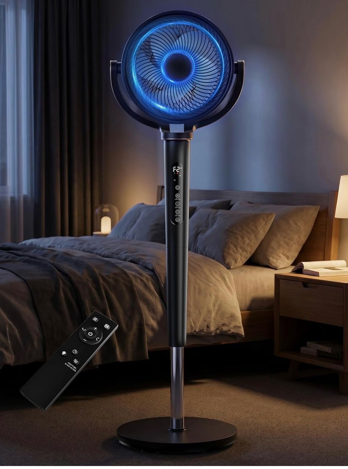 Fancy Pedestal fan blk,wht,gry