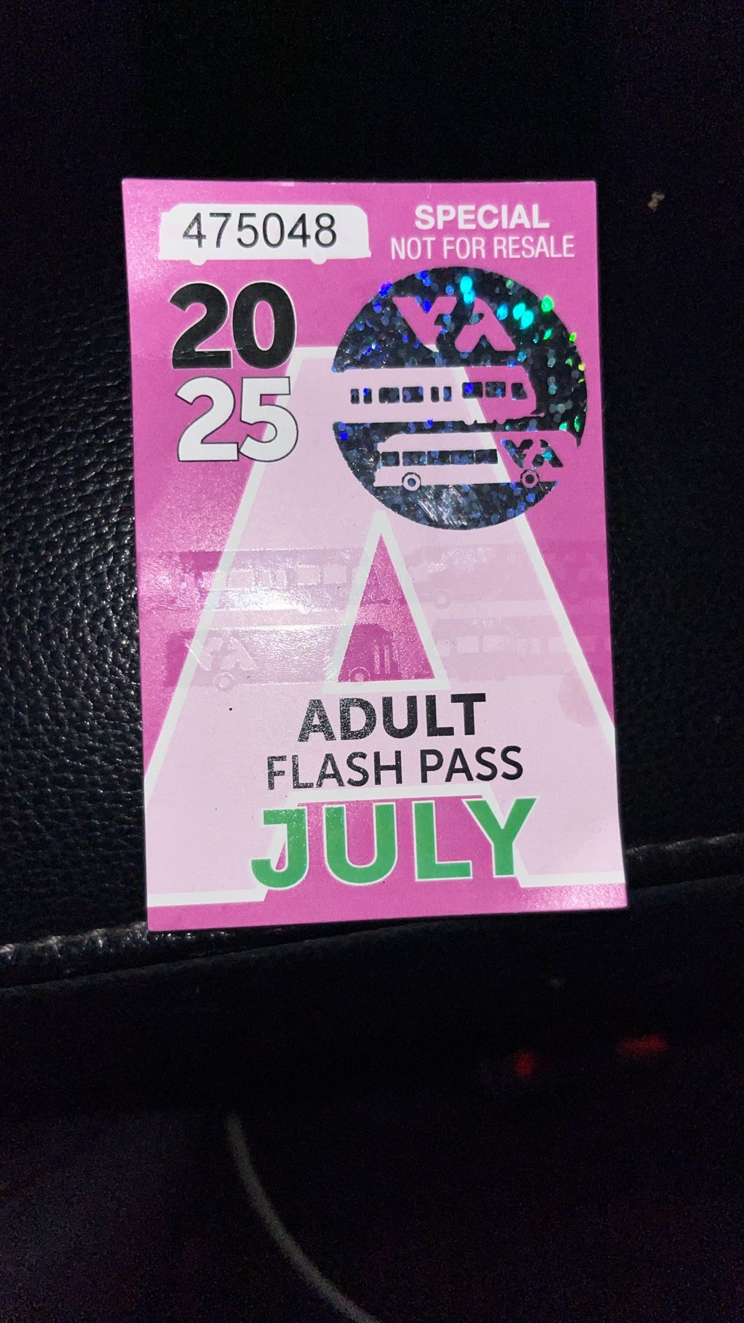 VTA Month Bus Pass July