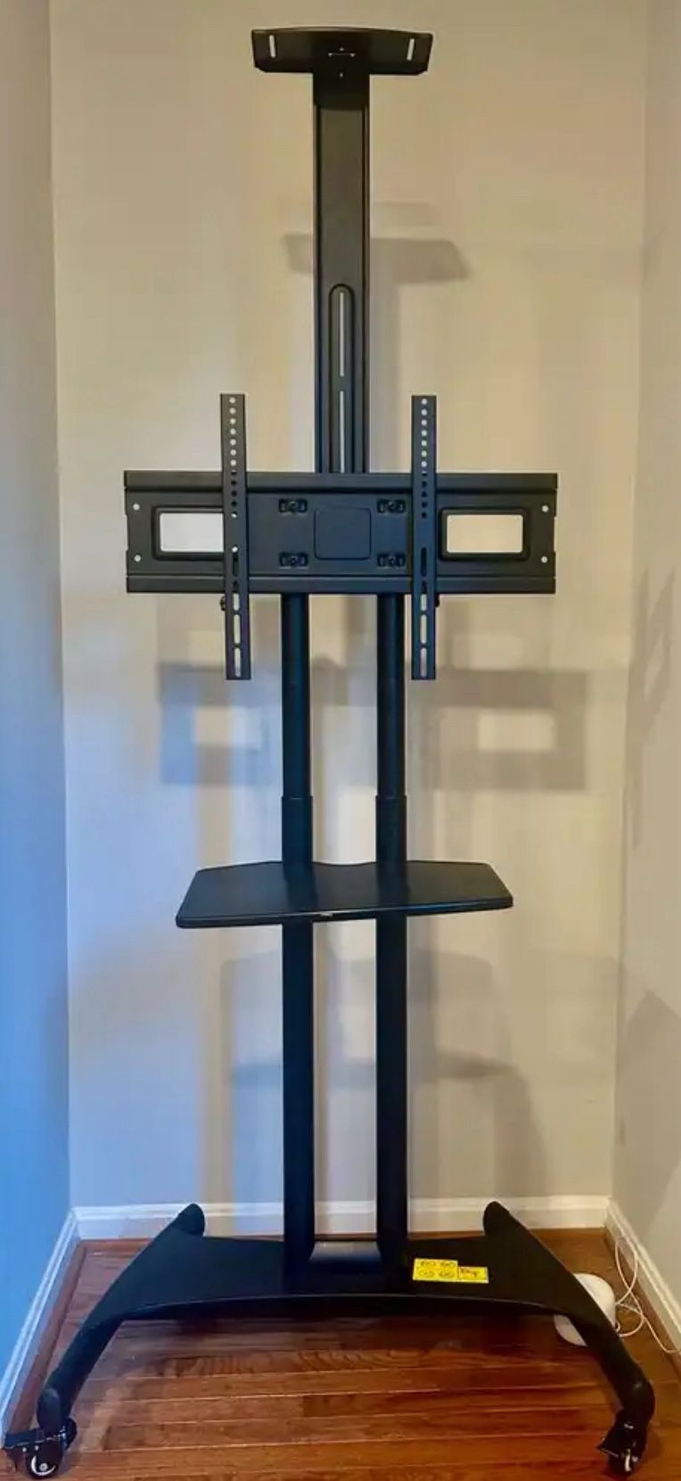 Heavy-Duty Rolling TV/Monitor Stand – Professional Grade