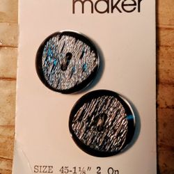 Dress Maker Extra  Fancy Black Buttons 