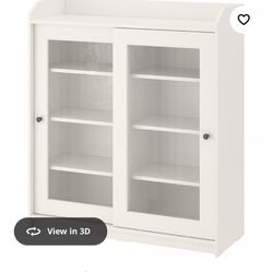 Ikea Hauga Glass-door cabinet, white