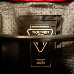 Triumph Triple TriTech Motorcycle Motorbike Jacket Black L