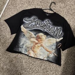 Mix emotion Boxed Cropped Tee