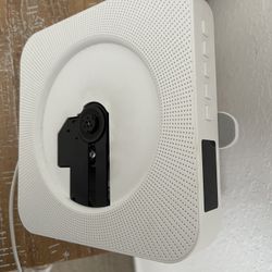 Wall-Mountable CD Player with Bluetooth – Remote + Stand Included