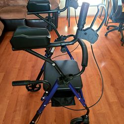 ~UPRIGHT WALKER ADJUSTABLE DUAL BRAKE IT FOLDS TO FIT MOST TRUNKS~