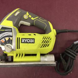 Ryobi Variable Speed Jig Saw Corded SpeedMatch System Quick Blade Change Jigsaw