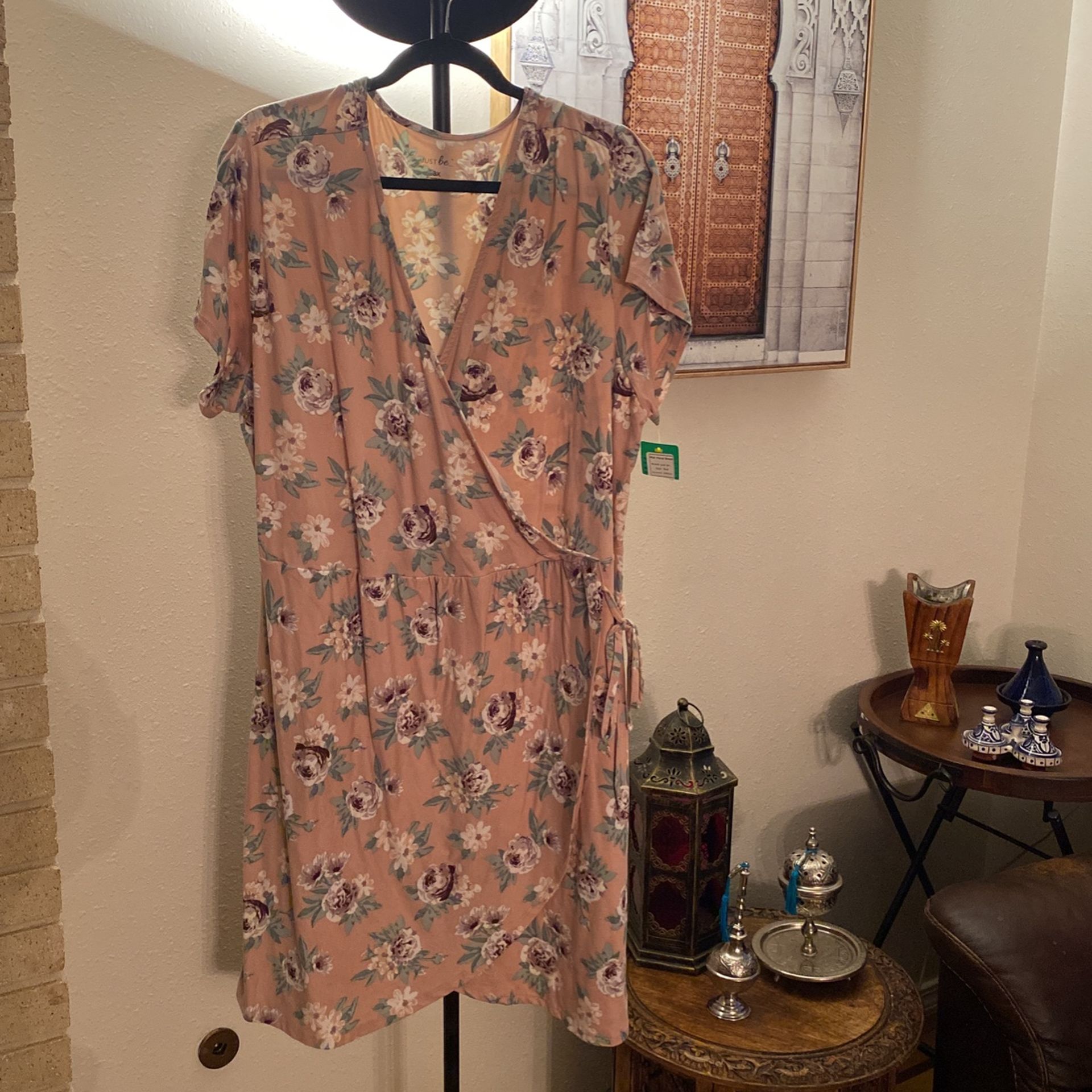 Wrap Dress Pink 3X