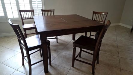 Counter Height Table and 8 Chairs