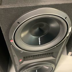 a Rockford Fosgate Punch P3-2X12 Loaded Enclosure