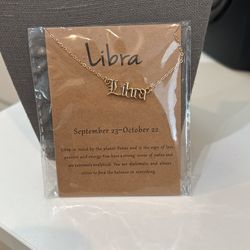 Libra Gold Zodiac Necklace