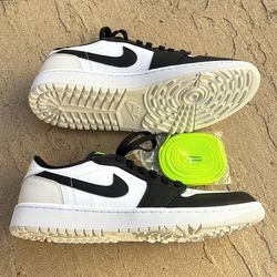 New Nike Air Jordan 1 Low Golf Shoes White Black Men’s 10.5 11.5