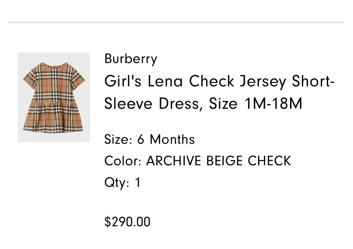 Burberry Infant Dress And Shorts