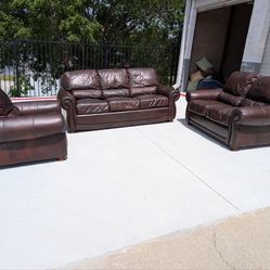 Leather Sofa, Loveseat and Chair by USA Premium Leather