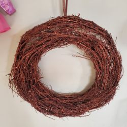 Copper Color Grapevine Hanging Wreath