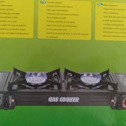 Double Burner Butane Camping Stove New $65.00
