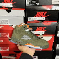 DS Jordan Olive 5s (2024) size 6Y